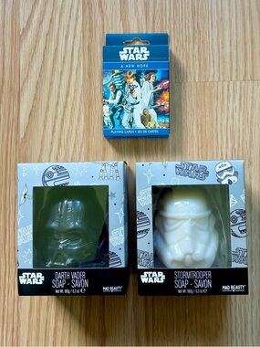 Star Wars Darth Vader & Stormtrooper Soap Set with A New Hope Playing Cards
